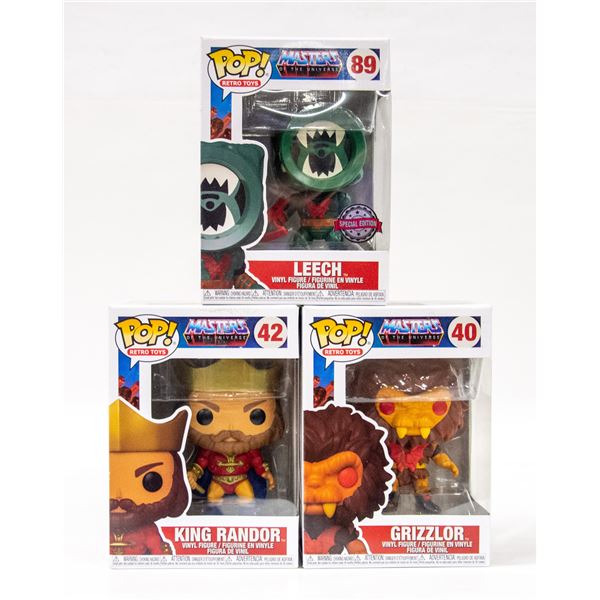 SET OF THREE MASTERS OF THE UNIVERSE FUNKO POPS