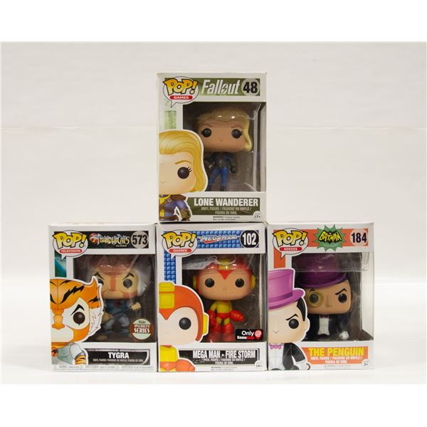 SET OF FOUR BATMAN, MEGAMAN, FALLOUT AND