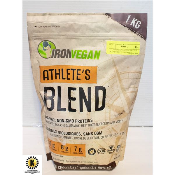 1KG OF IRON VEGAN ATHLETE'S BLEND PROTEIN POWDER