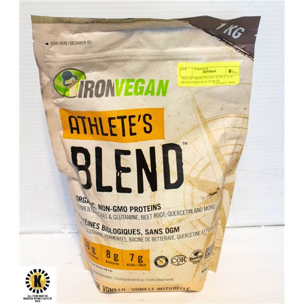 1KG OF IRON VEGAN ATHLETE'S BLEND PROTEIN POWER