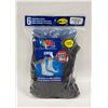Image 1 : CREW SOCKS BLACK,SIZE 12-16,6 PACK,FRUIT OF THE