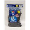 Image 1 : CREW SOCKS BLACK,SIZE 12-16,6 PACK,FRUIT OF THE