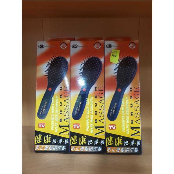 LOT OF 3 MASSAGE BRUSHES AS SEEN ON TV