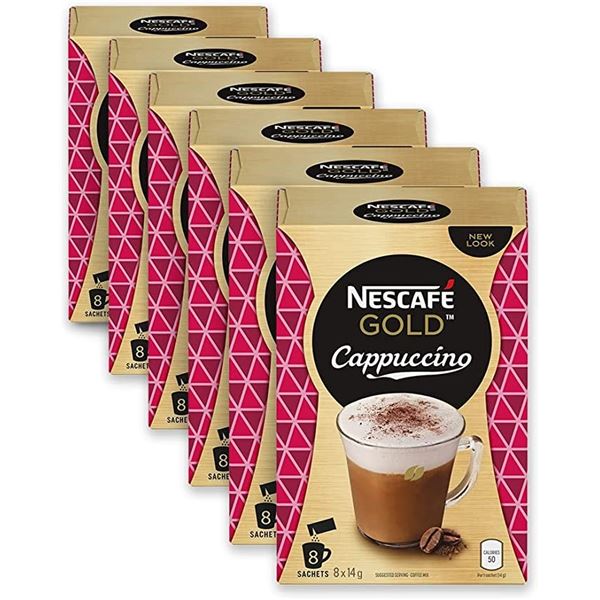 NEW CASE OF NESCAFE GOLD CAPPUCCINO INSTANT PACKS