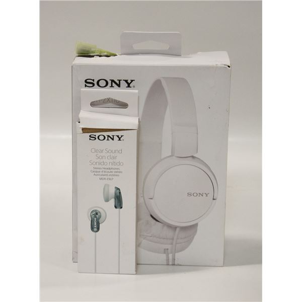 NEW REPACKED 2PK OF SONY HEADPHONES-TESTED
