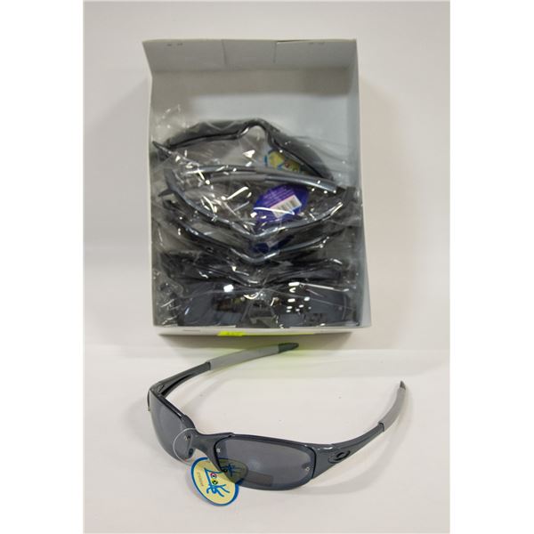 6 PAIRS OF GREY SPORT SUNGLASSES