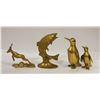 Image 1 : LOT OF 4 LARGE BRASS ANIMALS