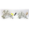 Image 1 : 2 HAND MEAT GRINDERS MINCER, SIZE #10 AND #5