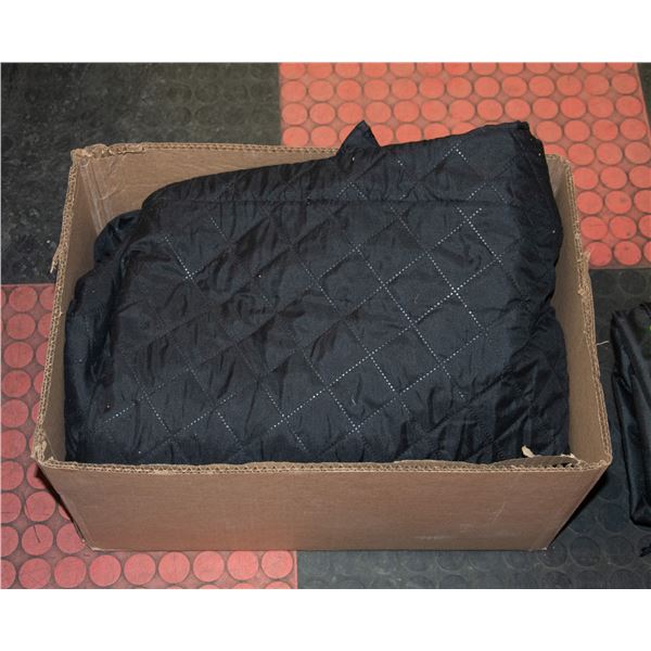 XL BLACK L-SHAPE SOFA SLIP COVER, SINGLE SIDE