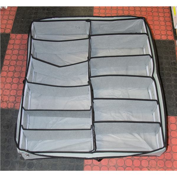 NEW UNDER THE BED SHOE ORGANIZER- HOLDS 12 PAIRS