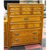 Image 1 : VINTAGE SKLAY-PEPPLER 5 DRAWER HIGH BOY OAK