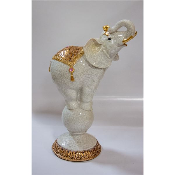 PORCELAIN ELEPHANT STATUE 11.5"