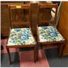 Image 1 : 2 VINTAGE WALNUT DINING CHAIRS