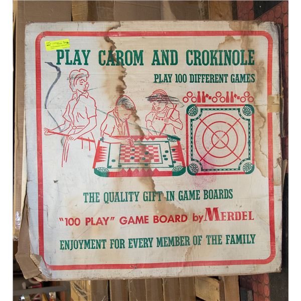 VINTAGE MERDEL "100 PLAY GAME BOARD" -