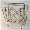 Image 1 : VINTAGE BRASS MAGAZINE RACK STAND-ESTATE