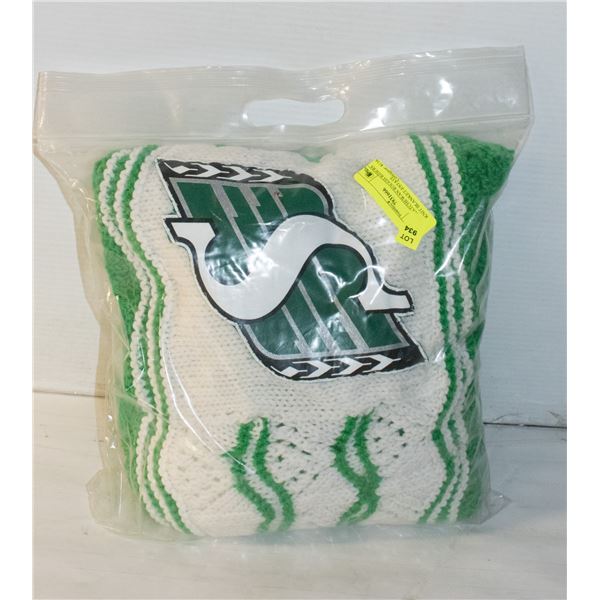SASKATCHEWAN ROUGH RIDERS KNIT BLANKET-ESTATE
