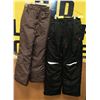 Image 1 : 2 PAIRS GIRLS SNOW PANTS - XL AND SIZE 10/12