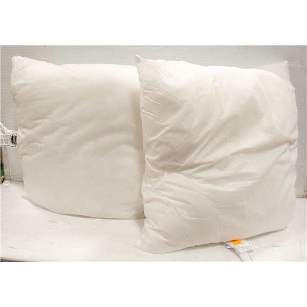NEW SET OF 2 - 24 X 24" THROW PILLOW INSERTS MADE
