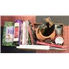 Image 1 : BOX LOT GARDENING, HERBS BOOKS, PLANTERS, TOOLS.