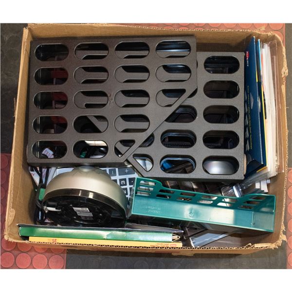 OFFICE SUPPLIES ASSORTED BOX LOT