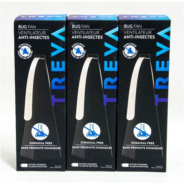 NEW (3) TREVA BUG FAN CHEMICAL-