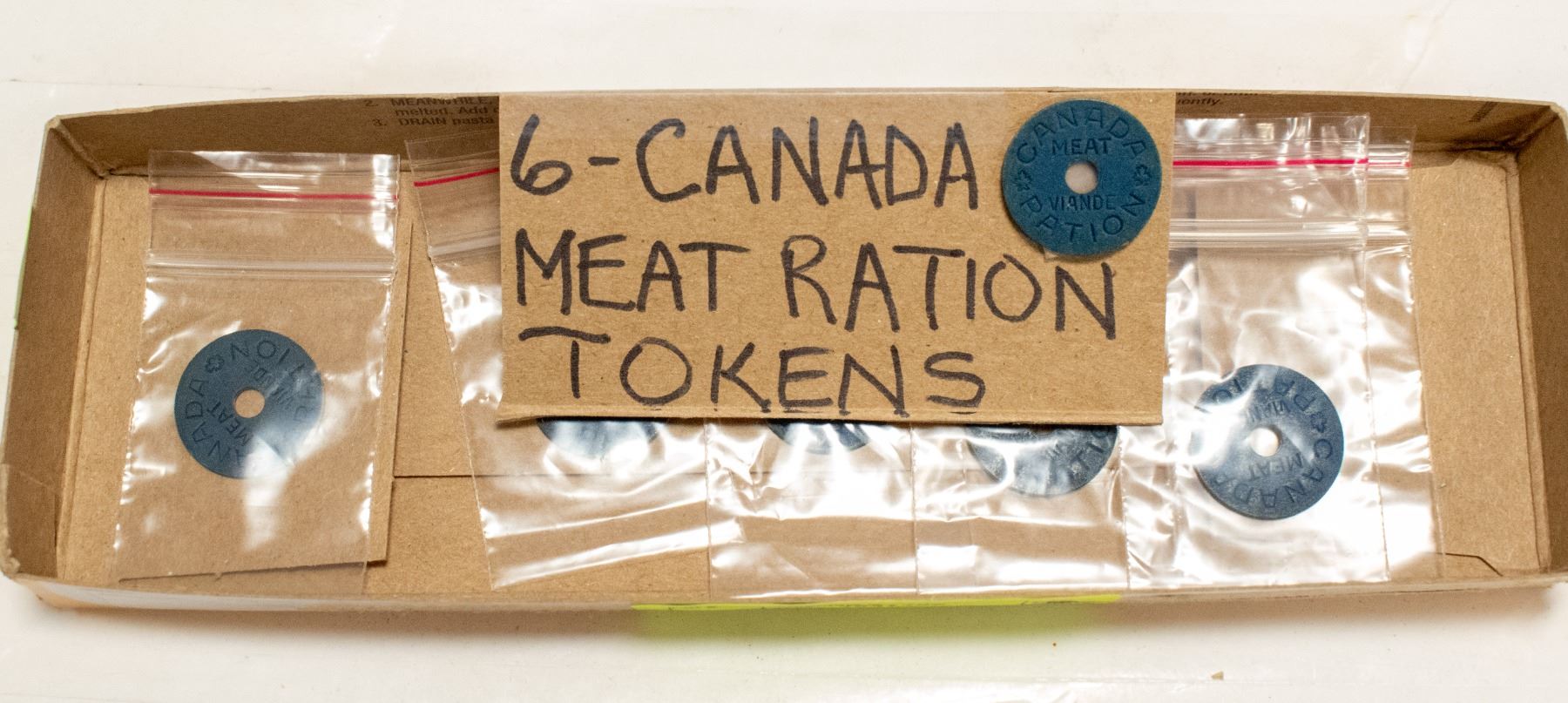 Meat Ration Token 6 CANADA MEAT RATION TOKENS FROM WWII 1940'S