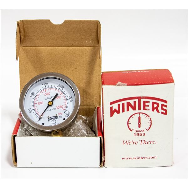NEW (2) "WINTERS" GAUGE 2 1/2" 1/4 MPT;