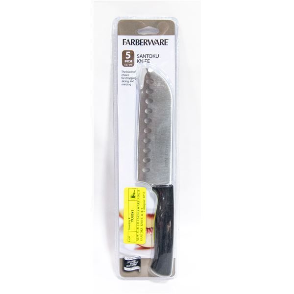 NEW SEALED FARBERWARE 5 INCH SANTOKU KNIFE WITH