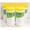 Image 1 : 5 NEW CONTAINERS OF APPLE SURFACE CLEANSING WIPES