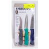 Image 1 : NEW SEALED FARBERWARE 3 PIECE PARING KNIFE SET