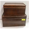 Image 1 : PAIR OF NESTING FAUX BAMBOO CHESTS