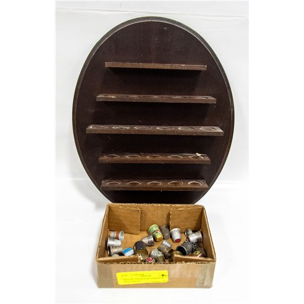 METAL COLLECTOR THIMBLES WITH DISPLAY SHELF