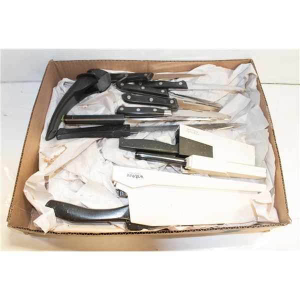 KITCHEN KNIVES AND SHARPENERS ASST. LOT