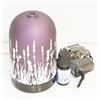Image 1 : GLASS TOP OIL DIFFUSER - PURPLE WITH BOTTLE