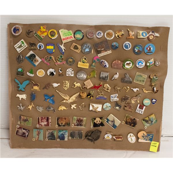 LOT OF ABOUT 120 NATURE THEMED PINS