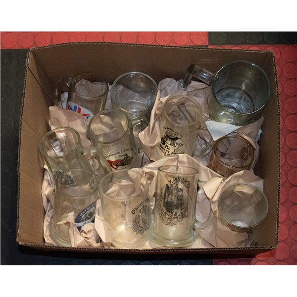 VINTAGE BEER GLASSES/MUGS-- ASST. LOT