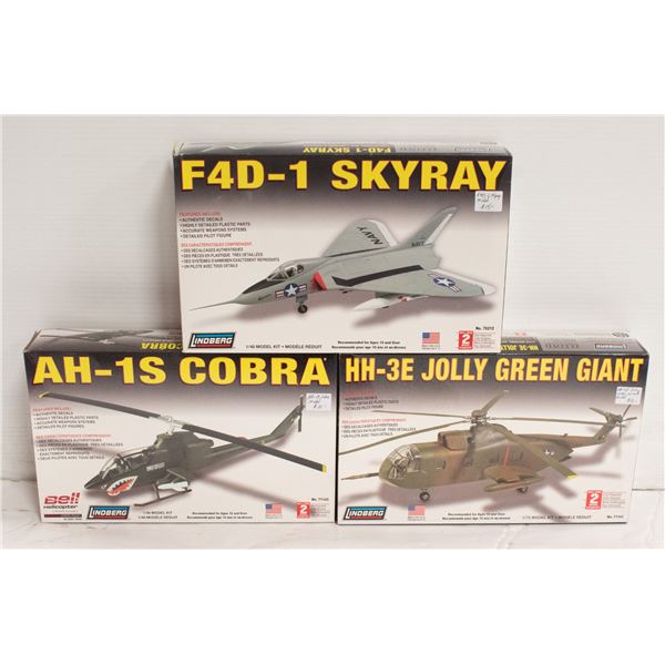 LOT OF 3 NEW MODEL AIRCRAFT