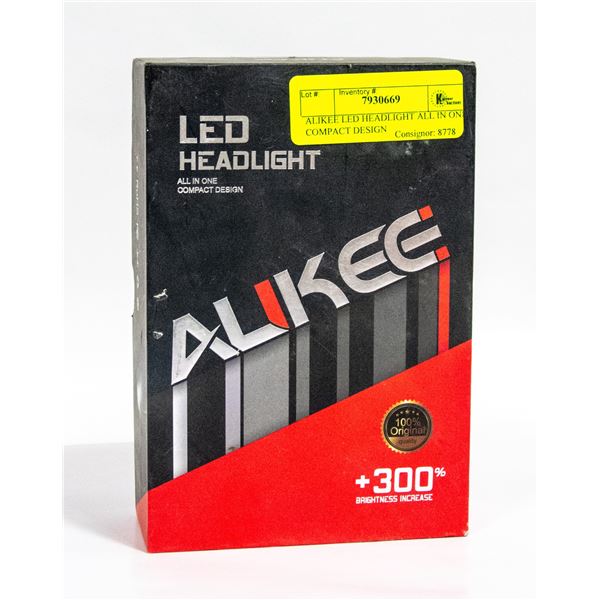 ALIKEE LED HEADLIGHT ALL IN ONE COMPACT DESIGN