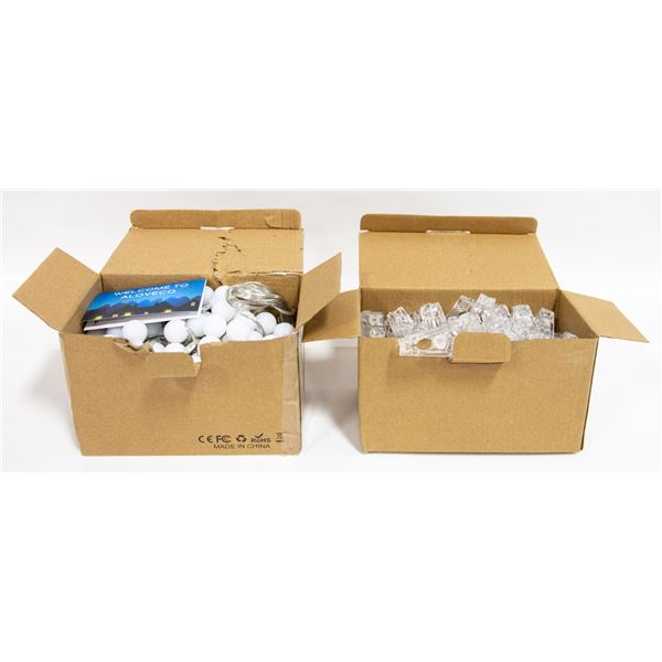 LOT OF STRING BUBBLE LIGHTS/CLIP LIGHTS