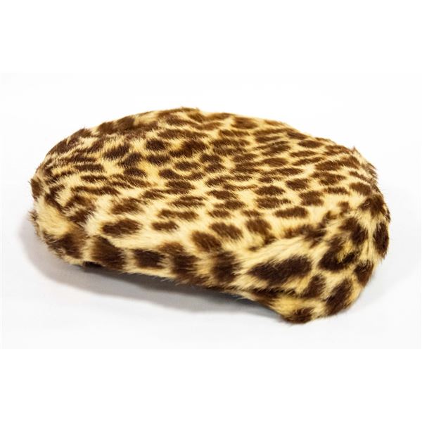 FAUX CHEETAH FUR HAT