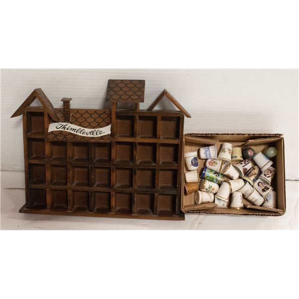 COLLECTOR THIMBLES (INCLUDING QUEEN) & SHELF