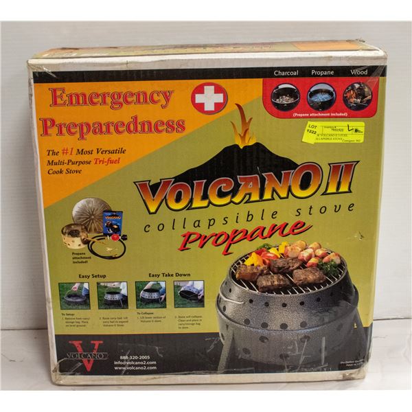 NEW VOLCANO II 3-FUEL COLLAPSIBLE STOVE -