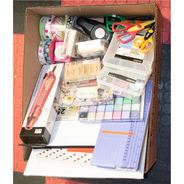 BOX WITH ARTS/CRAFTS & SCRAPBOOKING