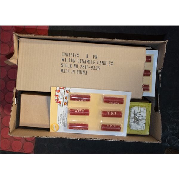 BOX OF 3 BOXES OF TNT CANDLES TOTAL OF 108 +