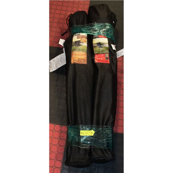 BUNDLE OF TWO DELUXE FOLDING ARMCHAIRS -