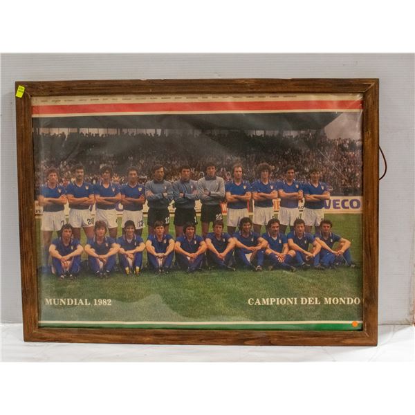 1982 ITALIAN SOCCER FRAMED PICTURE