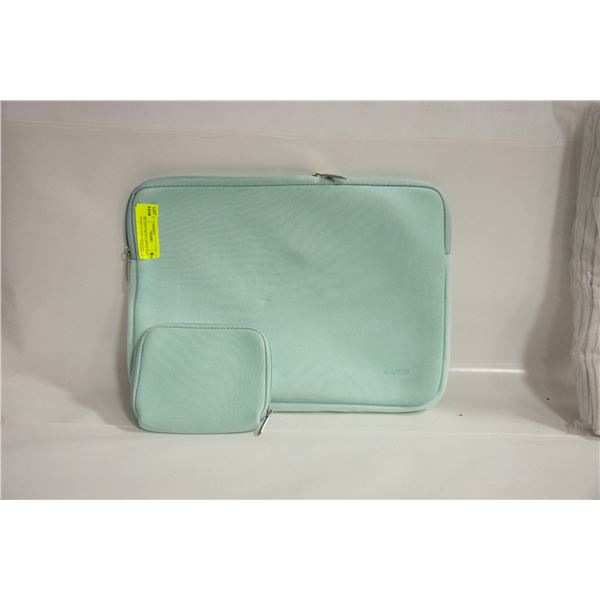 NEW LIGHT BLUE LAPTOP BAG WITH MATCHING ADAPTOR