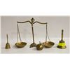 Image 1 : VINTAGE BRASS SCALES 12" TALL, BRASS BELLS,