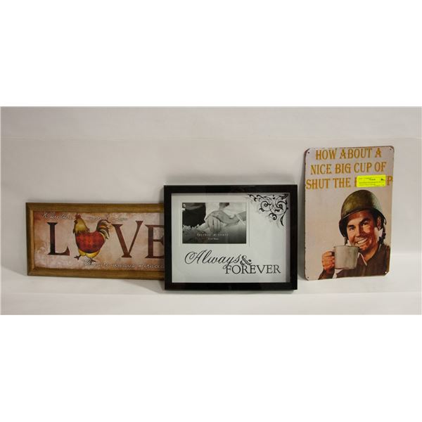 KEEPSAKE SHADOWBOX 9" X 11.5", "LOVE" WALL DECOR,