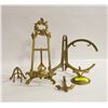 Image 1 : VARIOUS BRASS DISPLAY STANDS, BRASS ANCHOR